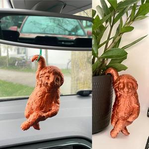 Cute hanging Sloth rearview mirror/ Vase Plant Pot