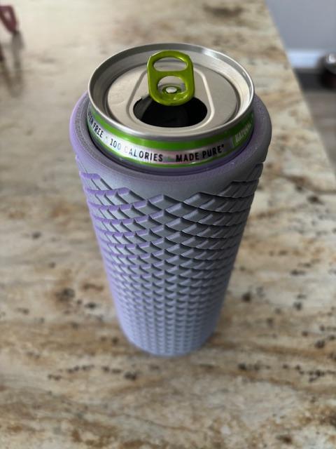 Knurled Slim Can Koozie (White Claw/Red Bull) 12oz