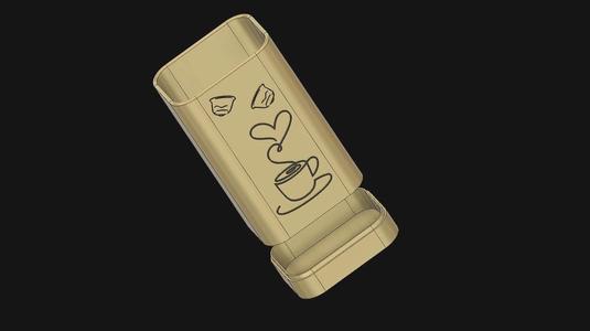 Coffee Capsel dispenser with draining bottom