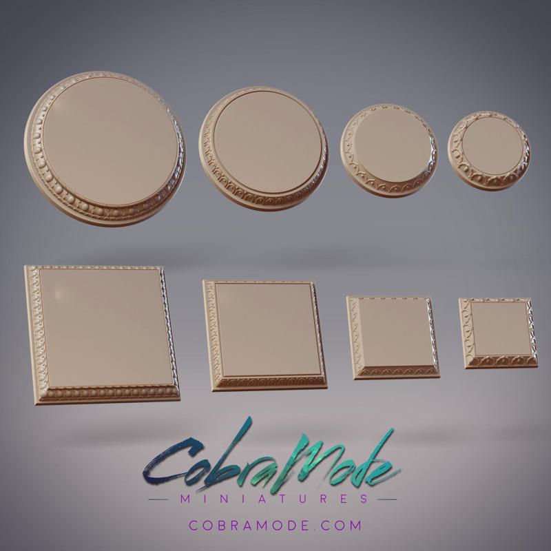 Gilded Platform Base Pack (8pcs) - Round and Square Versions