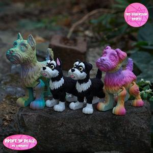 Print In Place Cute Flexi Schnauzer Dog