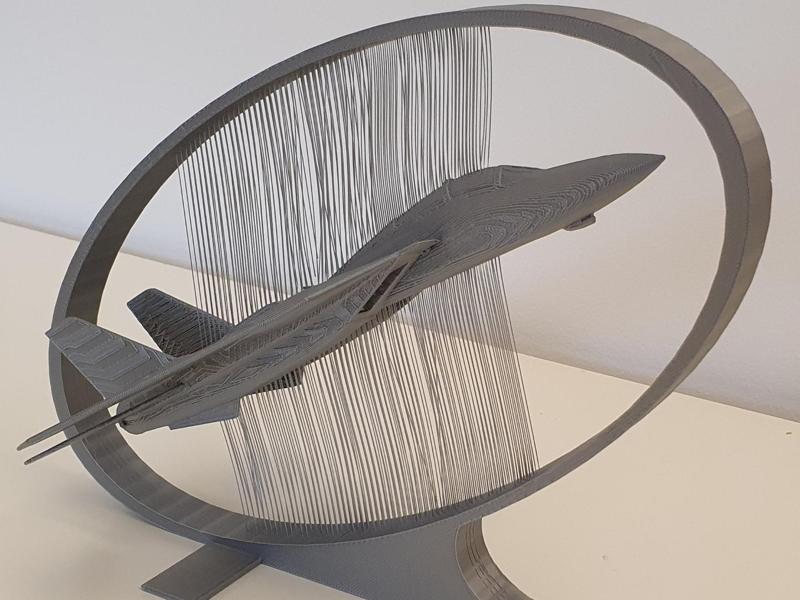 Grumman F-14 Tomcat Side - String Art