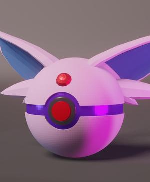 EspeBall Espeon Themed Pokeball - Fan Art
