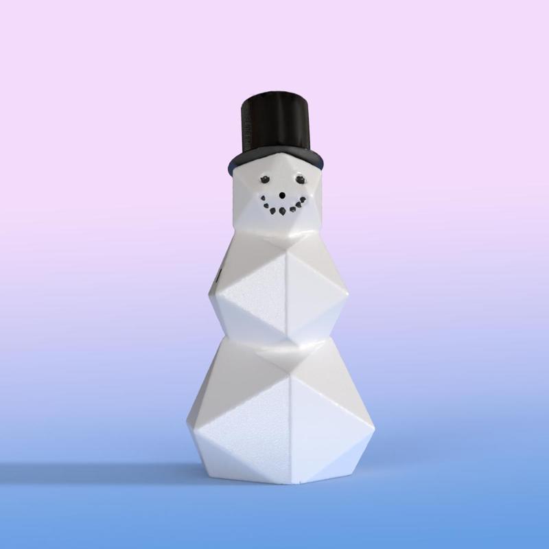 SNOWMAN FDM LOW POLY PRESS PRINT