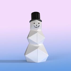 SNOWMAN FDM LOW POLY PRESS PRINT