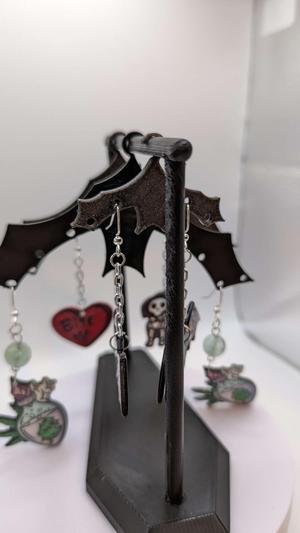 Coffin and Bats - Earring Stand