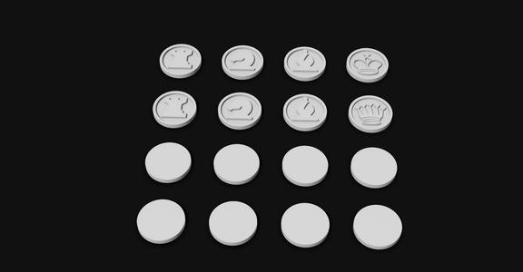 Chess / Checkers Pieces (Flippable)