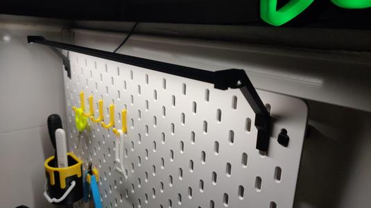 Skadis LED profile holder with hidden wire channel