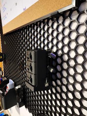 Portable Cable Organizer for Honeycomb Wall