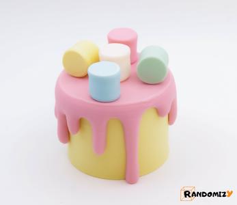 Decorative (Box) Cake (Small) [Marshmallow]