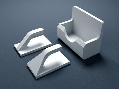 Command Strip Tiny Hooks and Plastic Razer Holder