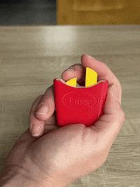 French fries fidget toy satisfying click keychain