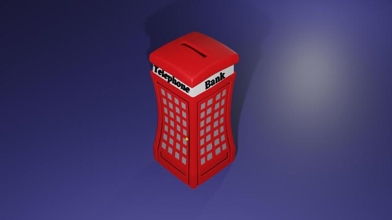 Uk Phone Booth - Piggy Bank