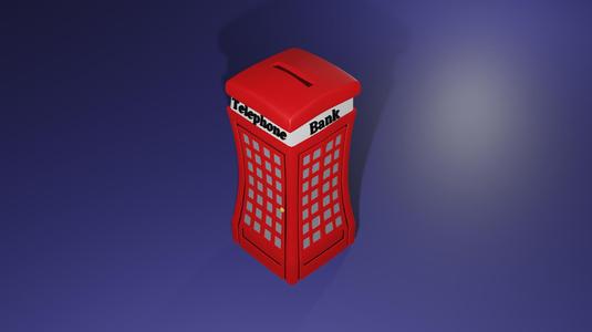 Uk Phone Booth - Piggy Bank