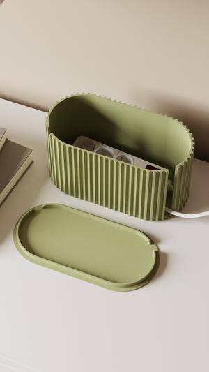 Cable Management Box - Gear pattern - Cable Storage Collection
