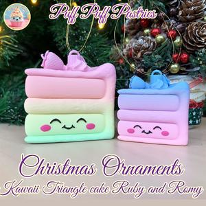 Christmas Ornaments Kawaii Triangle cake Ruby and Romy
