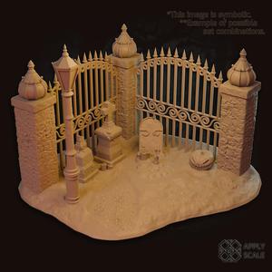 Halloween graveyard basing bits and miniatures