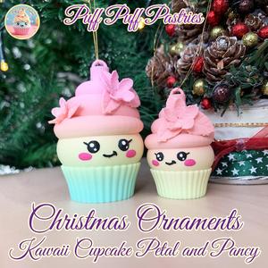 Christmas Ornaments Kawaii Cupcake Petal and Pancy