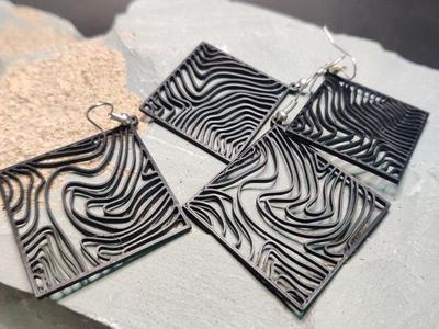 Terra Lines — Topographic Voyage Earrings