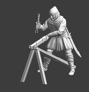Medieval Handgunner with Arquebus