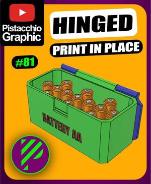 #81 Hinged Print-in-place Battery Storage Box | Fusion | Pistacchio Graphic