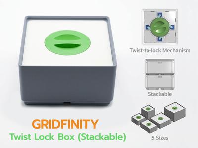 Gridfinity Twist Lock Box (Stackable)