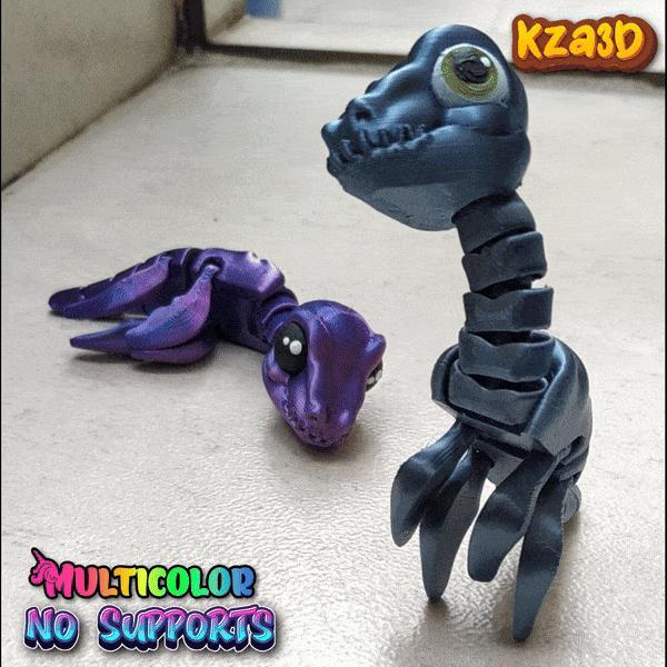 ARTICULATED BABY PLESIOSAURUS - NO SUPPORTS