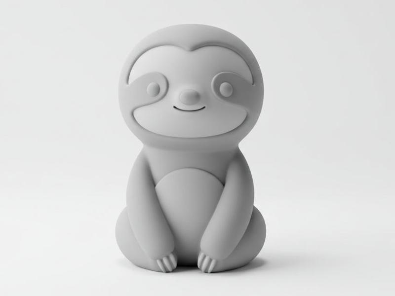 Mini Cute Sloth Figurine