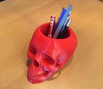 skull pen and pencil holder