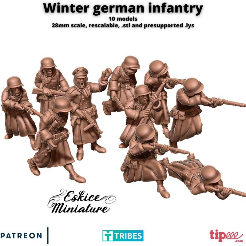 Winter german squad - 28mm