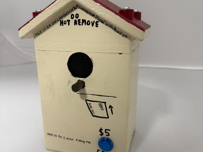 Insert Credit Card -- Gadget Cache Birdhouse