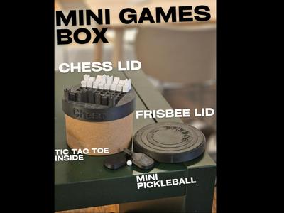 Portable Mini Game Box - Chess, frisbee, etc 