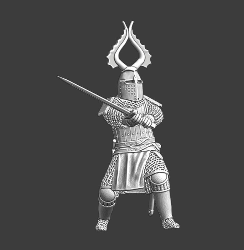 Medieval Teutonic Master - swinging his blade