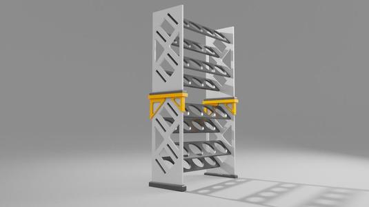 Stackable modular paint rack