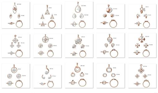 240 Light wt Ring Earrings Pendant set stl jcd 1-render details  3D Model Collection