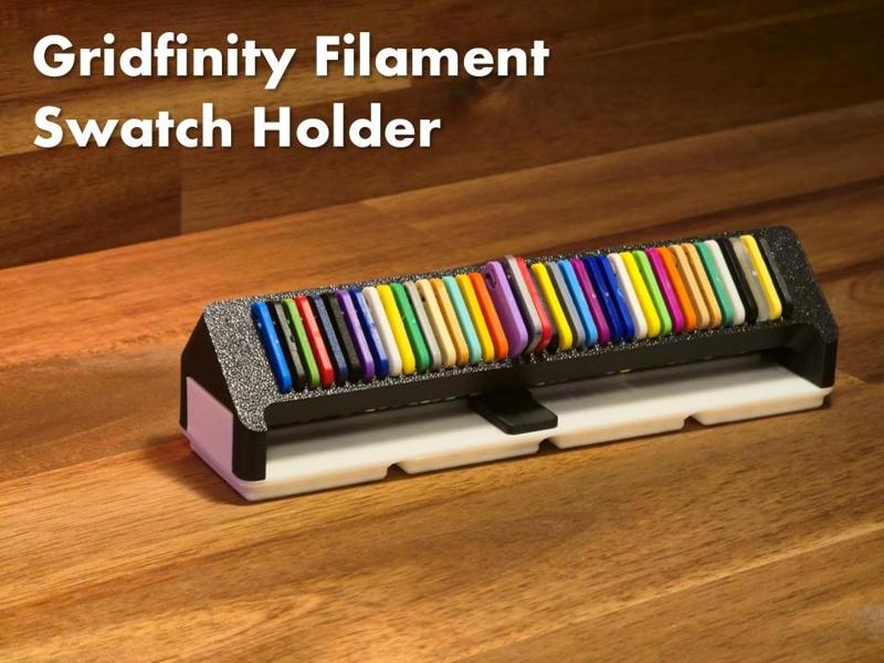 Gridfinity Filament Swatch Holder/Display - Slider