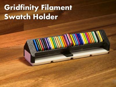 Gridfinity Filament Swatch Holder/Display - Slider