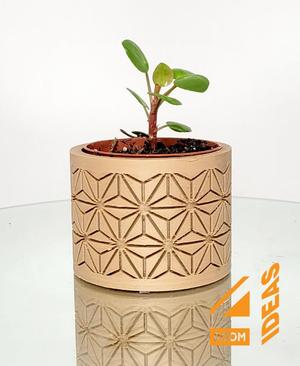 Succulent Planter Japanese Style - Hemp Leaves/Asanoha V2