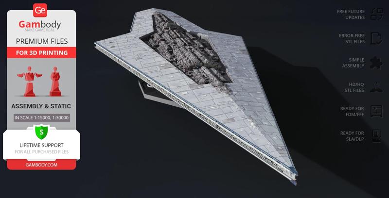 Super Star Destroyer  STL files for 3D Printing | Assembly Model