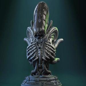 Xenomorph Mesoskeleton Bust STL files for 3D printing | Assembly Model