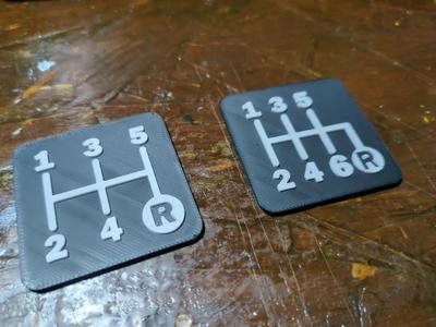 shift knob pattern plate   