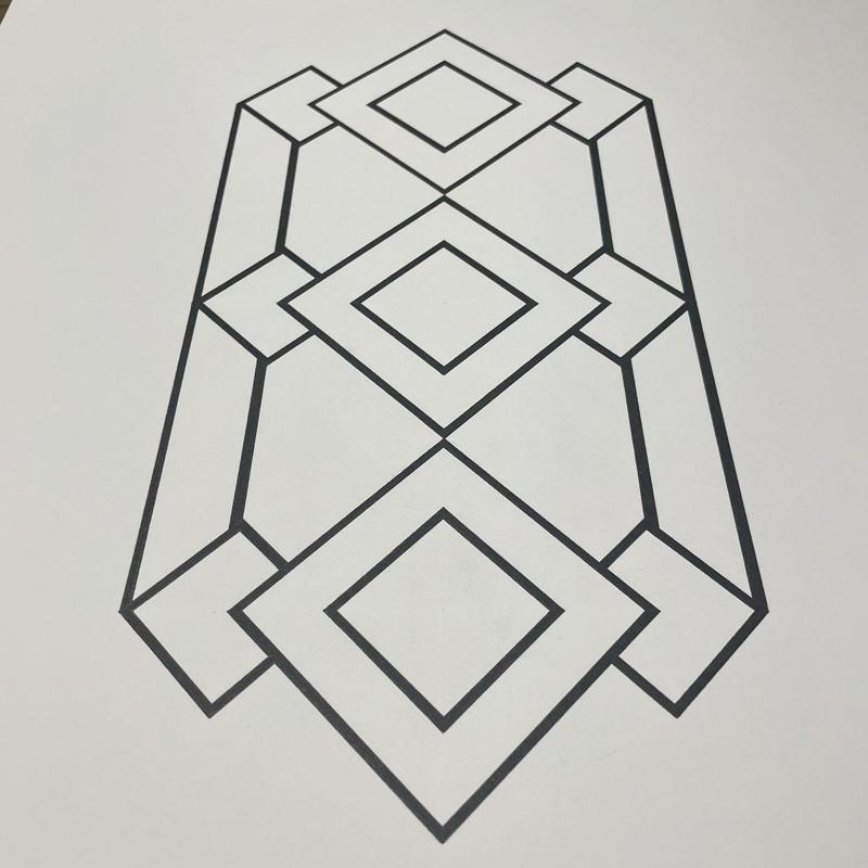 Flower Vase "Diamond" Pattern 