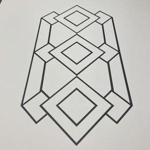 Flower Vase "Diamond" Pattern 