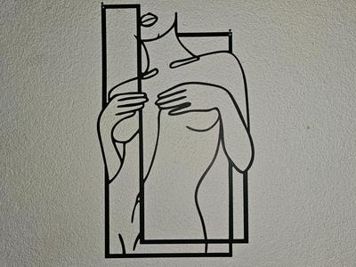 Wall picture erotic female silhouette