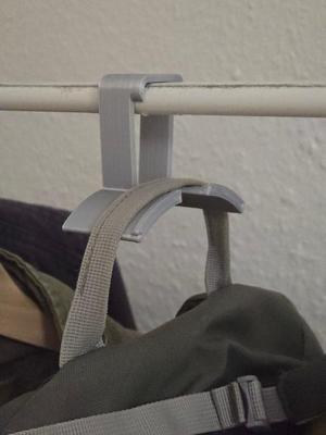 Quickprint™ Backpack hanger / backpack hook / backpack holder for Ikea Mulsig
