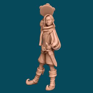 Yuta, a bard with a tambourine - DnD miniature [presupported]