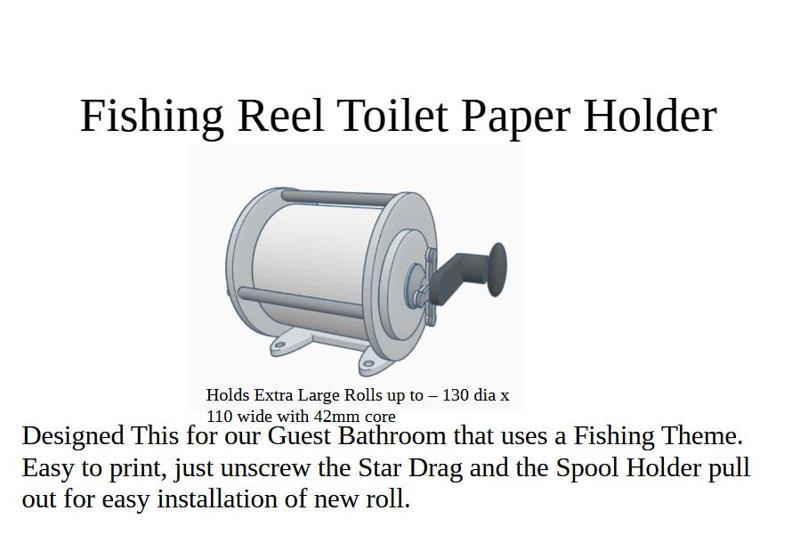 Fishing Reel Toilet Paper Holder