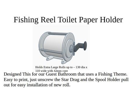 Fishing Reel Toilet Paper Holder