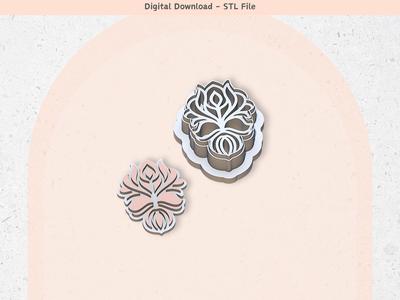 Polymer Clay Cutter STL File, Unique Shape 29, Digital STL File, Clay Tools, 5 Sizes Clay Cutters