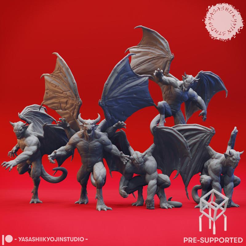 Gargoyle Clan - Tabletop Miniatures (Pre-Supported)